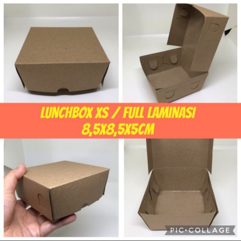 

LUNCH BOX XS FULL LAMINASI 290 GSM Uk 8,5 x 8,5 x 5