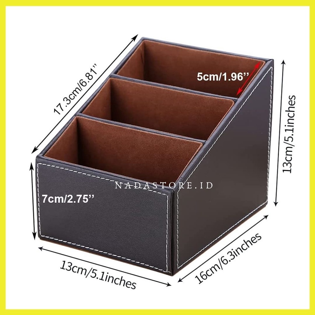 Nadastore - Rak Penyimpanan, Kotak Penyimpanan, Penyimpanan Aksesori Media, Meja Organizer 3 Kompartemen