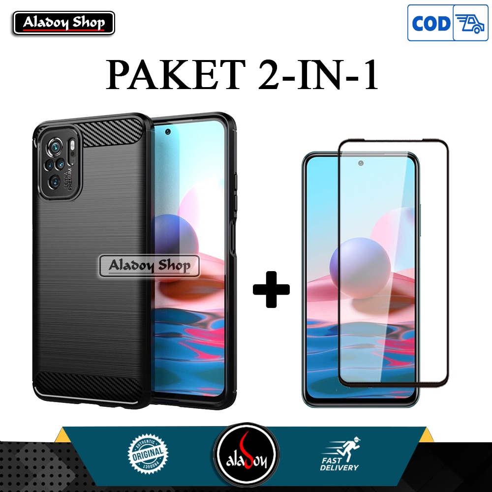 Paket Softcase Free Tempered Glass Xiaomi Redmi Note 10