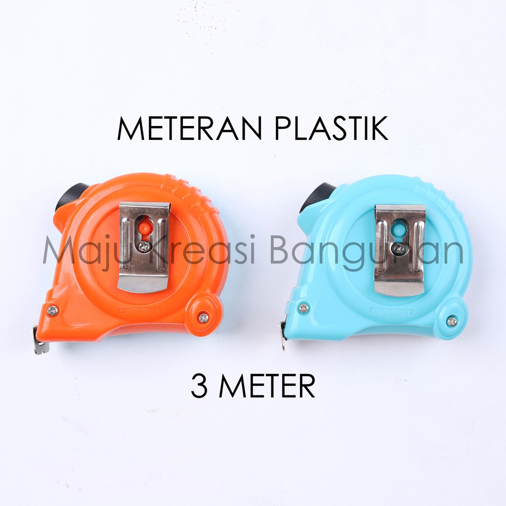 TERMURAH Meteran Plastik Karet 3 Meter Self Stop Lock 3M Measuring Tape 3 M Rol Meter VPR Auto Lock