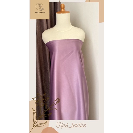 Kain Satin Velvet Premium Warna Warm Lilac Bahan Seragaman Bahan Furing