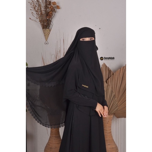 NIQAB RABBANIYAH LACEY 3 LAYER