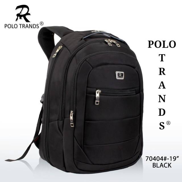 Polo Trands 70404 [ORIGINAL BRANDED] Tas Ransel Laptop FREE Rain Cover Pria/Wanita