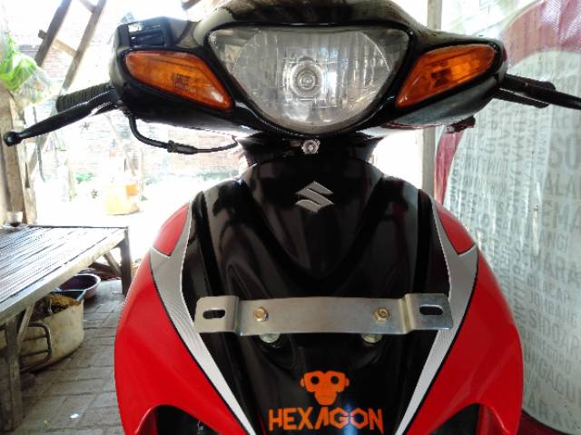 Dudukan plat nomor depan satria hiu fullset