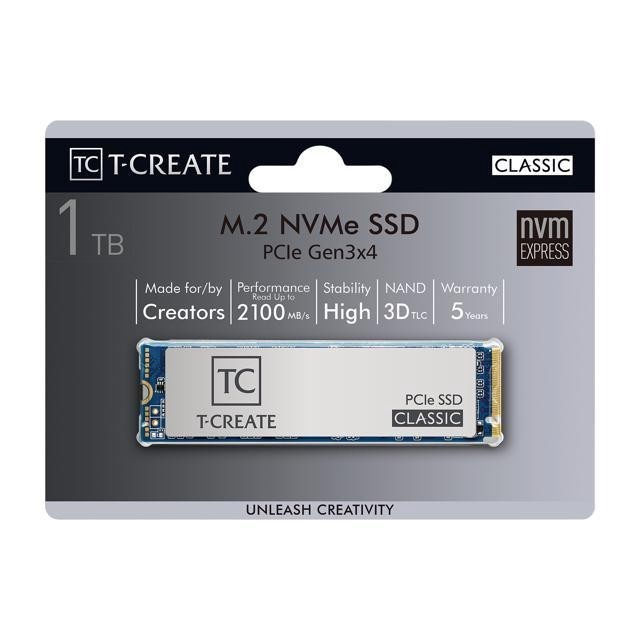 TEAM T-CREATE CLASIC M.2-2280 PCI-E NVMe WITH COOLER - 1TB