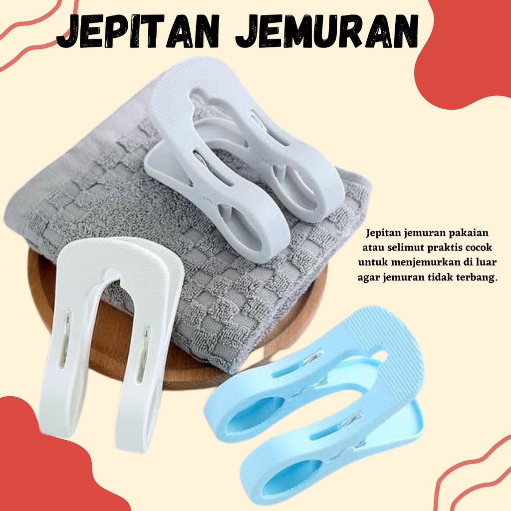 PROMO!!! Jepitan Jepit Jemuran Besar Jumbo Anti Angin Selimut Sprei