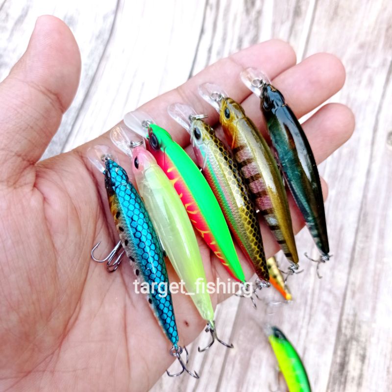 Minnow ROZANTE 77SP 10gr Treble Hook 3X STRONG - Umpan Casting Suspending Hampala Barramundi
