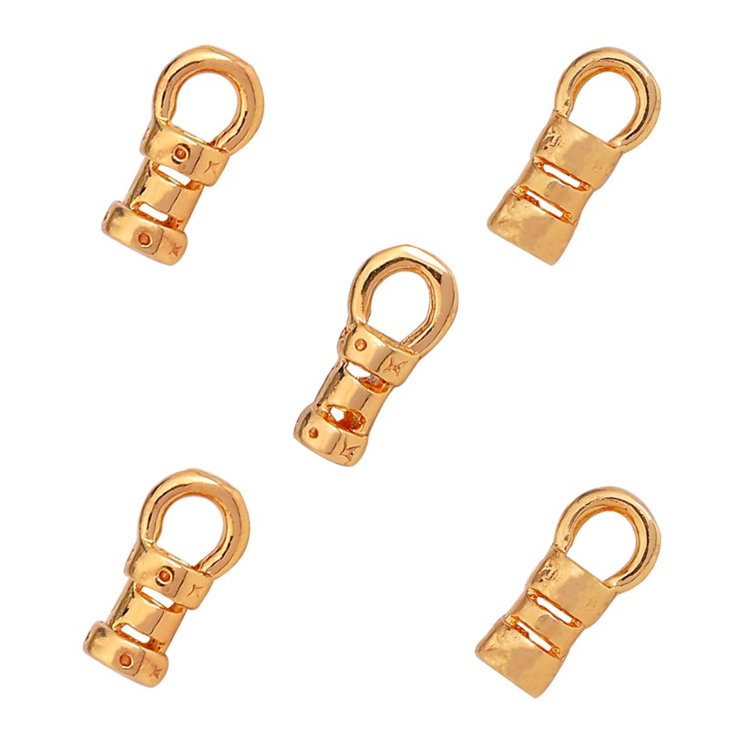 2pcs Gesper Konektor Magnetik Lapis Emas 18K Untuk Membuat Perhiasan Gelang Kalung