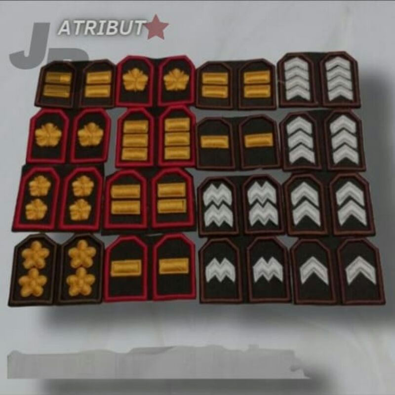 pangkat PDL polisi bordir timbul