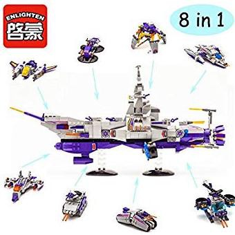 Enlighten 1402 Space War Super Military Ship Tank 8 in 1