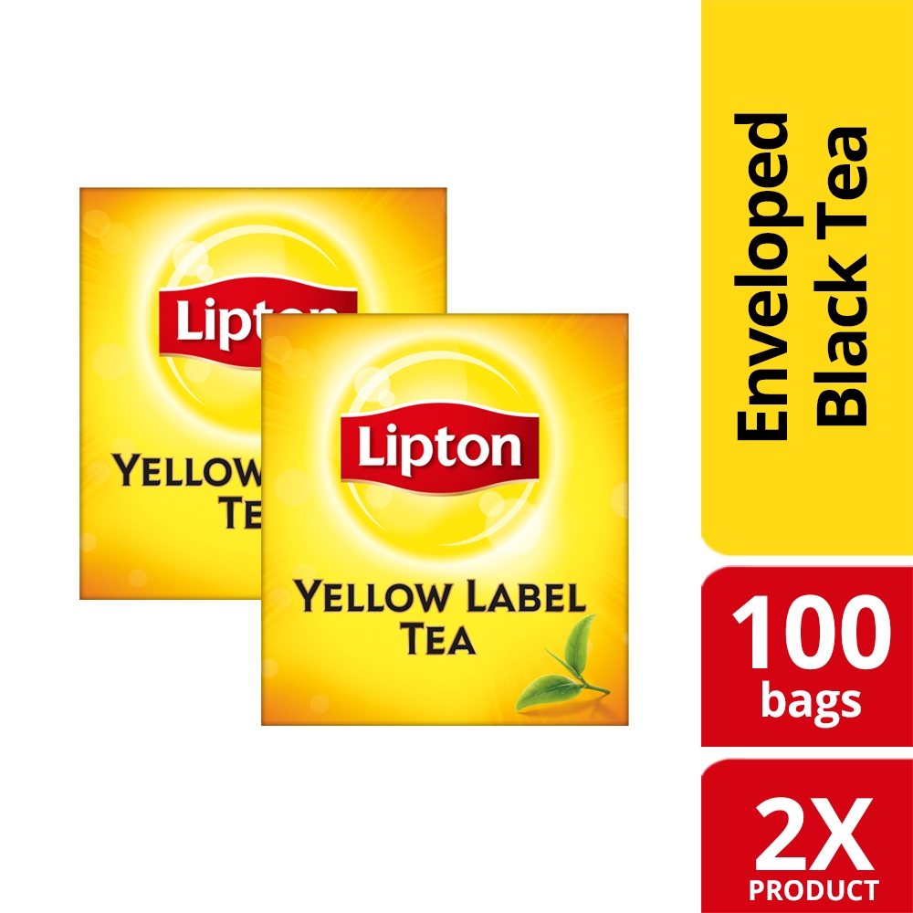 

Lipton Yellow Label Black Tea Bags Enveloped 100'S Twinpack