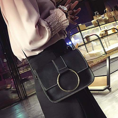 tas selempang kulit cewek sling bag leather ring fashion wanita (2A2) bta361