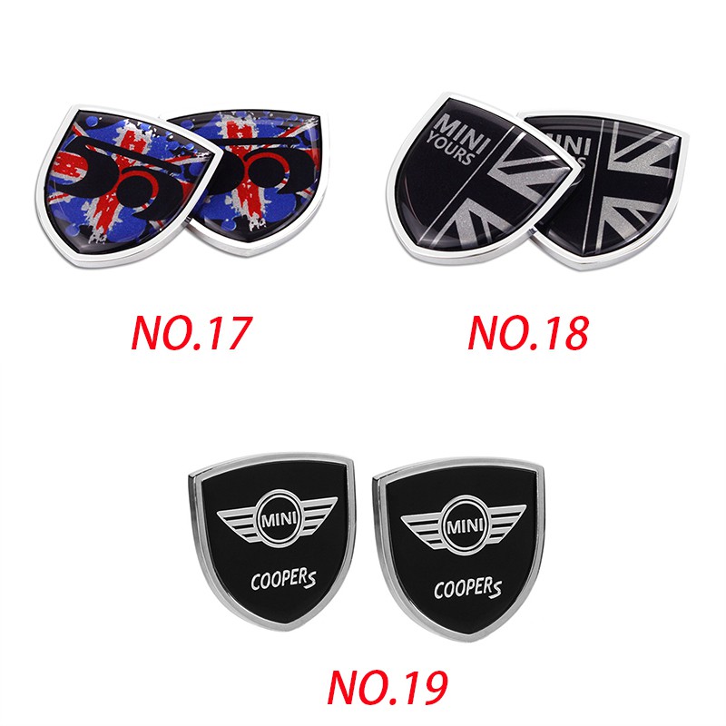 Night knight 2Pcs Stiker Emblem / Badge Mini Motif Bendera Inggris Bahan Metal untuk Kaca Jendela Mobil