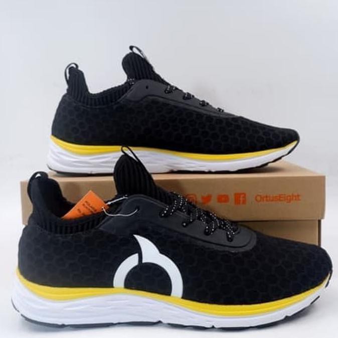 NEGO ALAT OLAHRAGA WANITA► SEPATU LARI RUNNING ORTUSEIGHT POLARIS BLACK WHITE ORIGINAL MURAH ON
