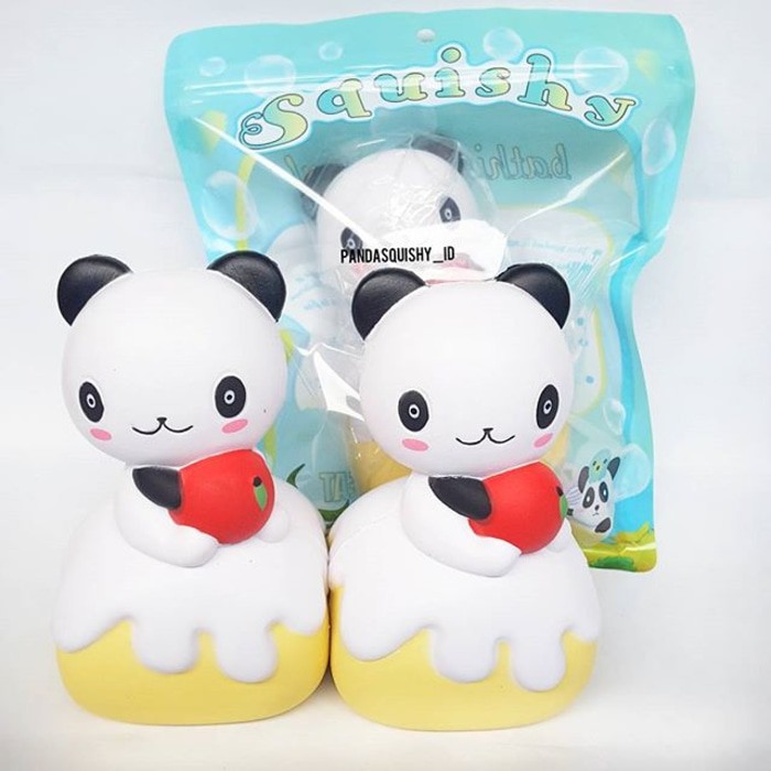 Termurah Squishy Panda Apple Pudding - Suishy Panda Tart Slow Rising