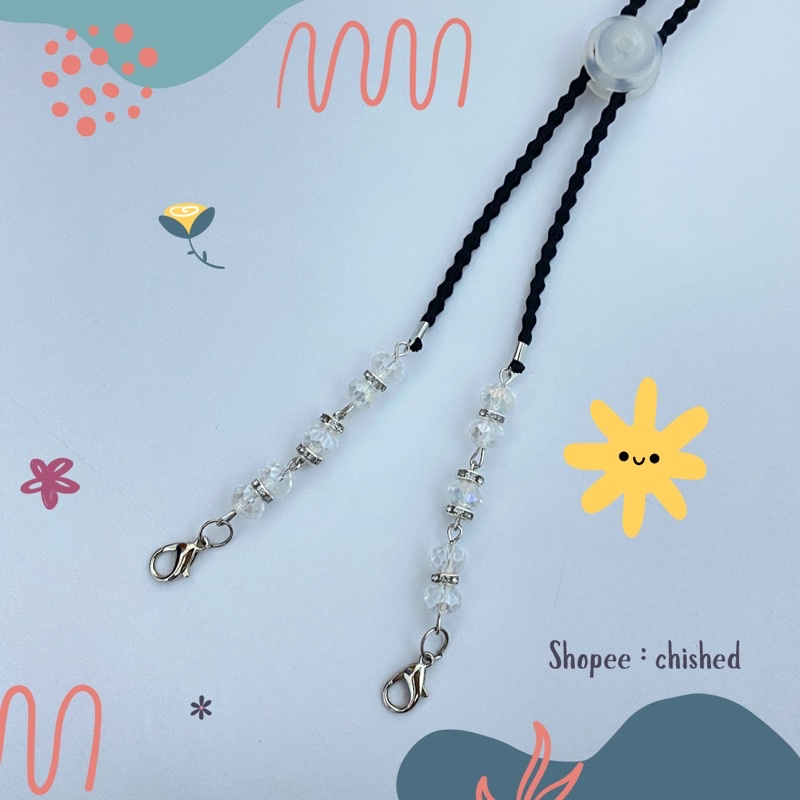 Konektor Masker Strap Mask 2in1 Mutiara Kristal-KSM 5