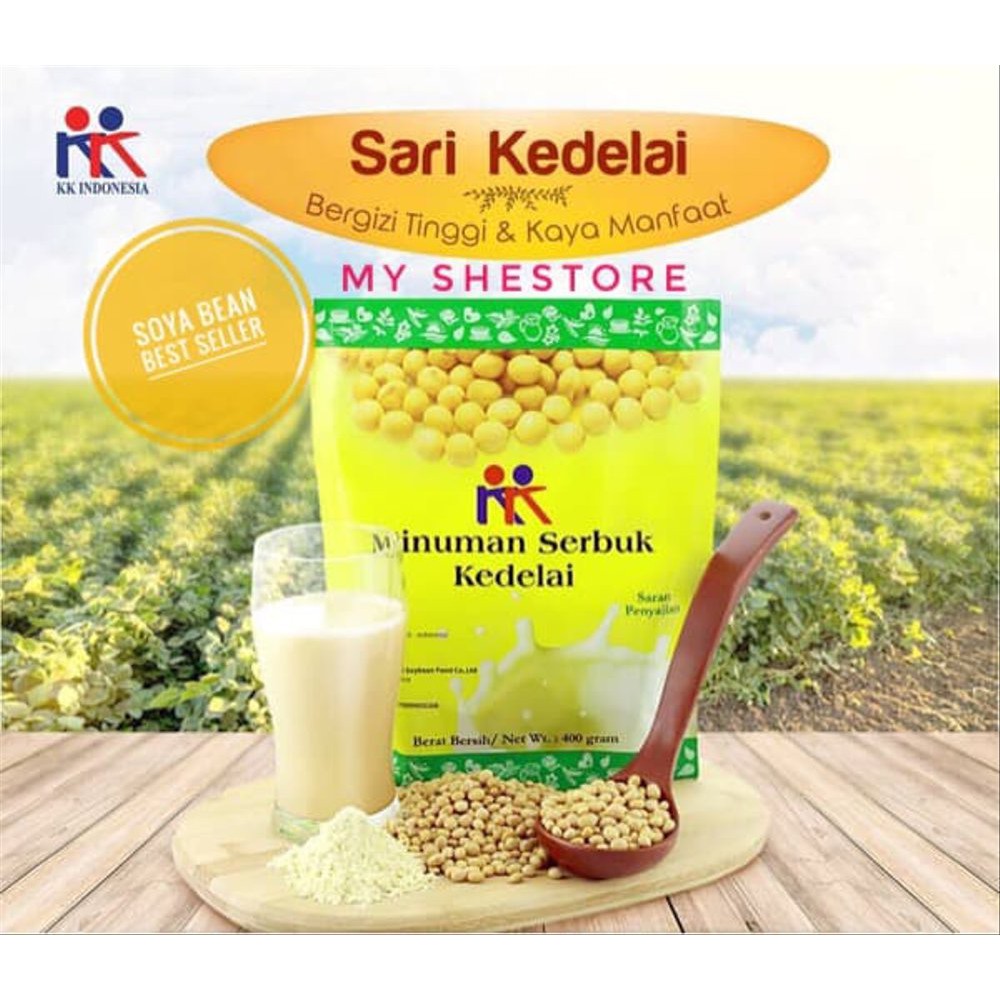 Minuman Penambah Berat Badan Susu Kedelai KK Indonesia Soya Bean Powder Tinggi Protein Gizi Nutrisi