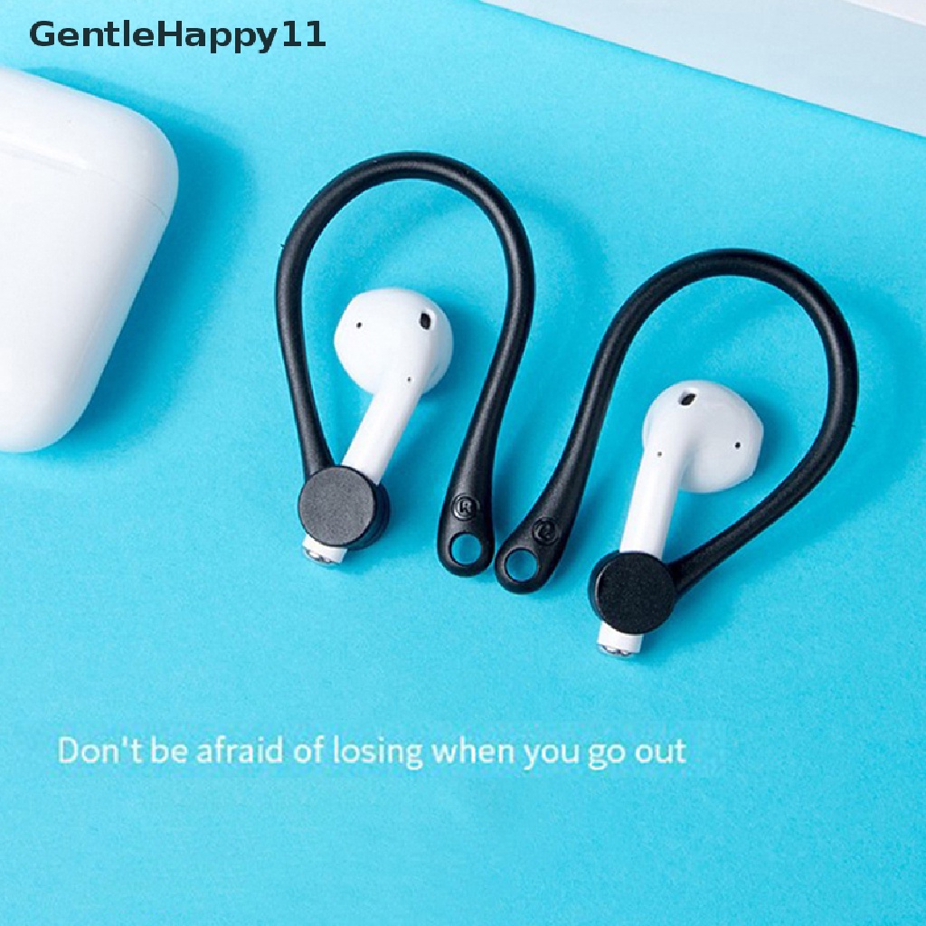 Gentlehappy 1 Pasang Kait Telinga Silikon Holder AirPods Pro