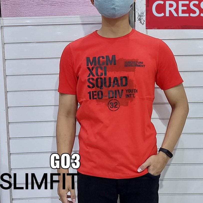 gof CRESSIDA KAOS Pakaian Pria Atasan Kaos Oblong Casual Santai Slimfit Lengan Pendek Original Brand