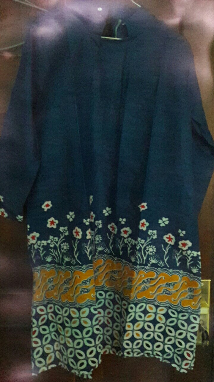 M-l-xl-xxl Batik Tunik Wanita Asj Sa Hrb026 Kenongo Pekalongan Sogan Tulis
