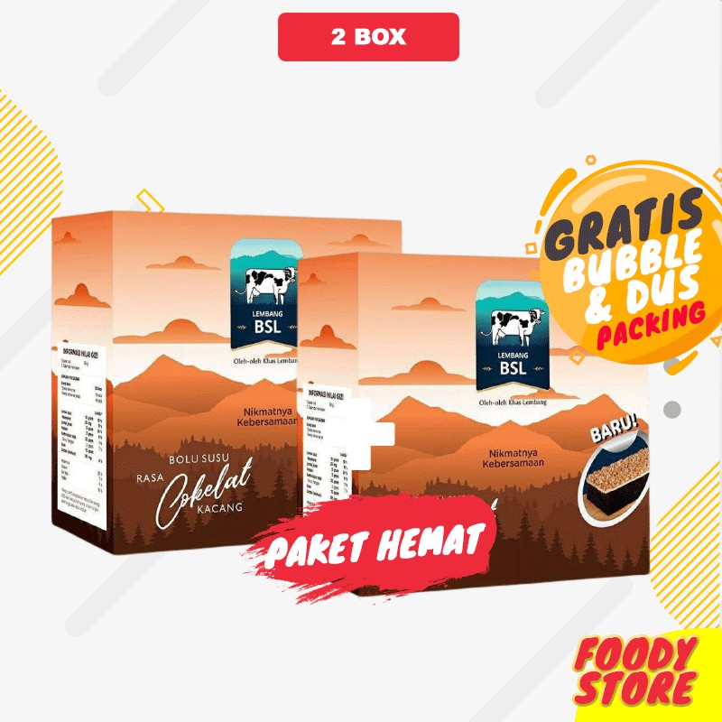 PO Paket 2 box BSL coklat kacang bolu susu lembang mini pack coklat kacang ukuran mini best seller