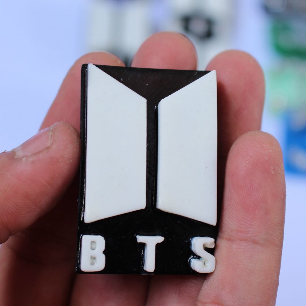 AKSESORIS FASHION BROS PIN LOGO BTS 3D TIMBUL DESAIN KPOP