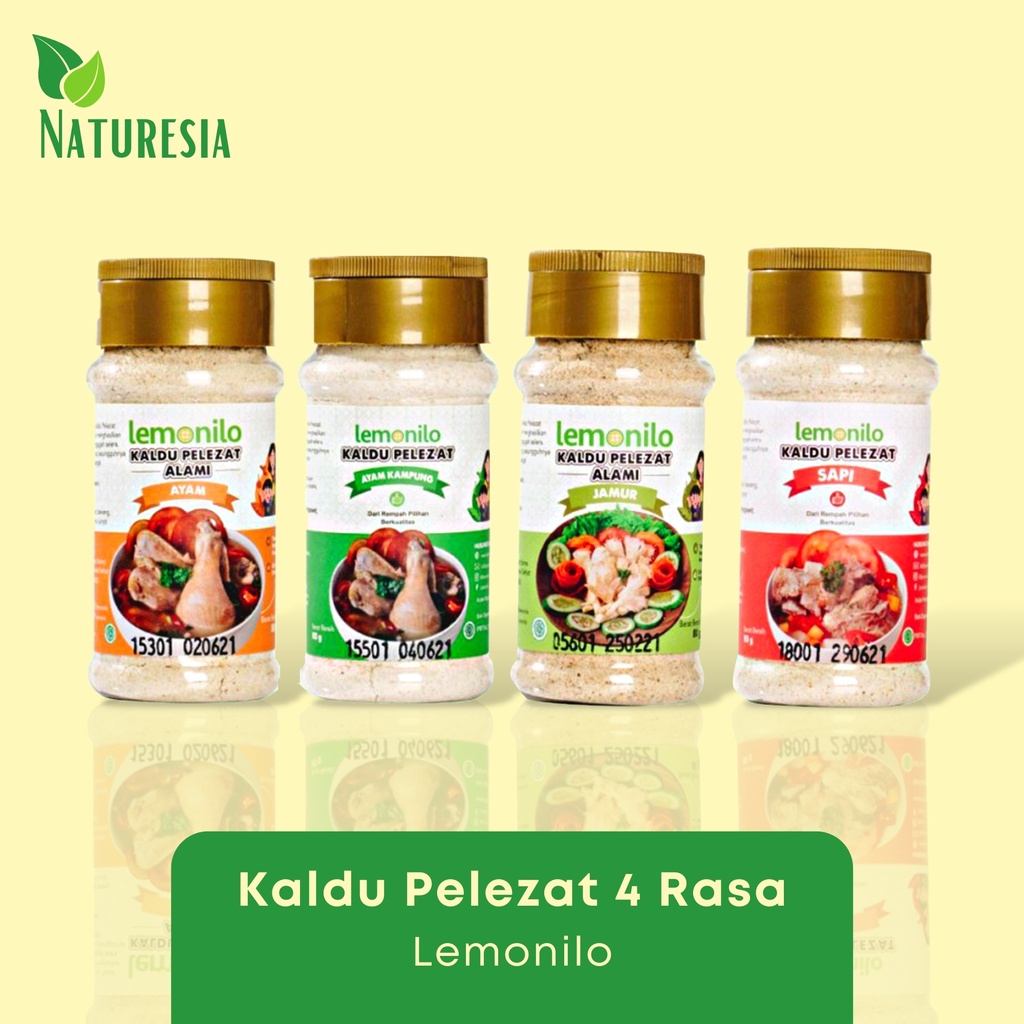

Lemonilo kaldu bumbu penyedap pelezat rasa ayam kampung jamur sapi mpasi bayi non msg halal organik