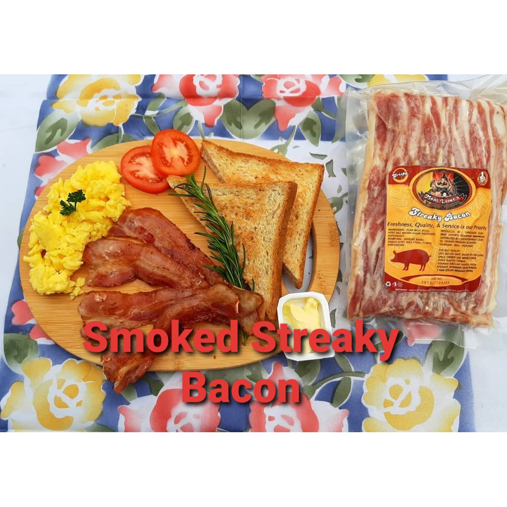 

Smoked Streaky Bacon - Meat Lovers - 500 gram - Bacon Babi - Pork Bacon