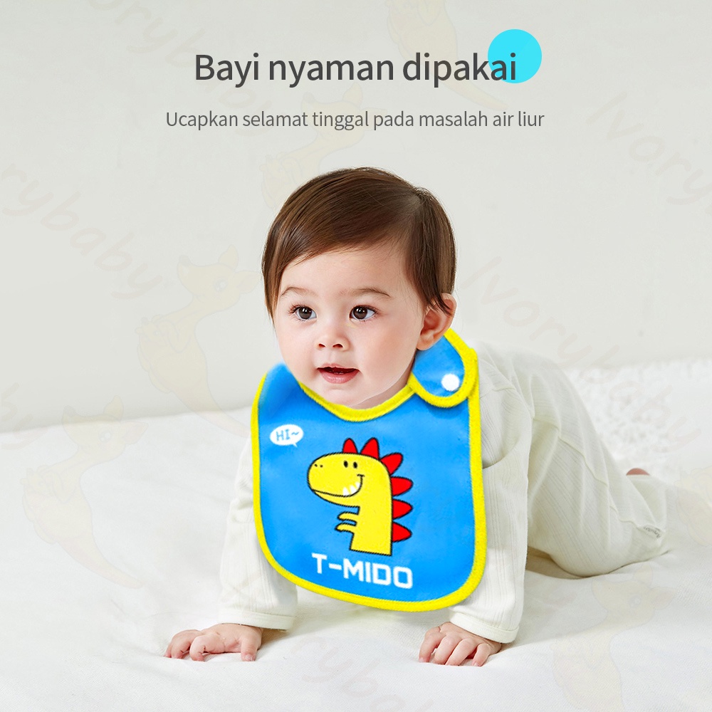 Ivorybaby Celemek bayi/celemek makan bayi waterproof/baby bib