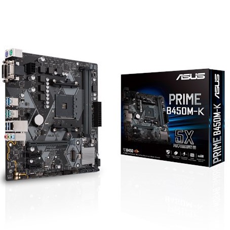 ASUS PRIME B450M-K AM4 MAINBOARD MOTHERBOARD AMD GARANSI RESMI 3 TAHUN