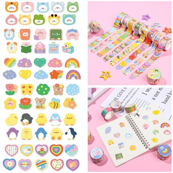 

Stiker Kertas Washi Dengan Pet at Disobek Untuk Alat Tulis Sekolah