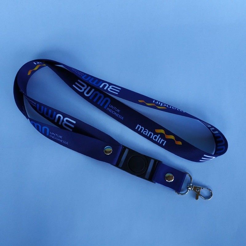 

Lanyard BUMN MANDIRI tali lanyard DISTRO gantungan kunci name tag id card kartu nama / tali lanyard gantungan leher