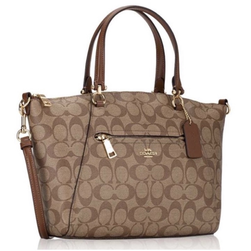 COACH PRAIRIE SATCHEL IN SIGNATURE CANVAS (COACH F79998)- KHAKI