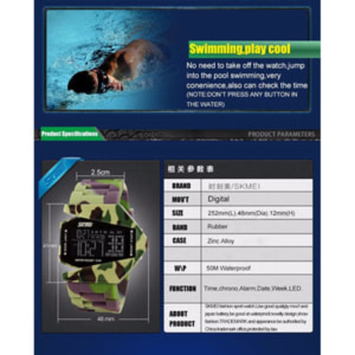 ORIGINAL SKMEI AVIATOR ORIGINAL, Jam Tangan LED Pria dan Anak Anti Air Original 0001