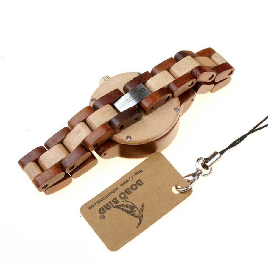 BOBO BIRD Jam Tangan Kayu Analog Wanita - M19 - Brown