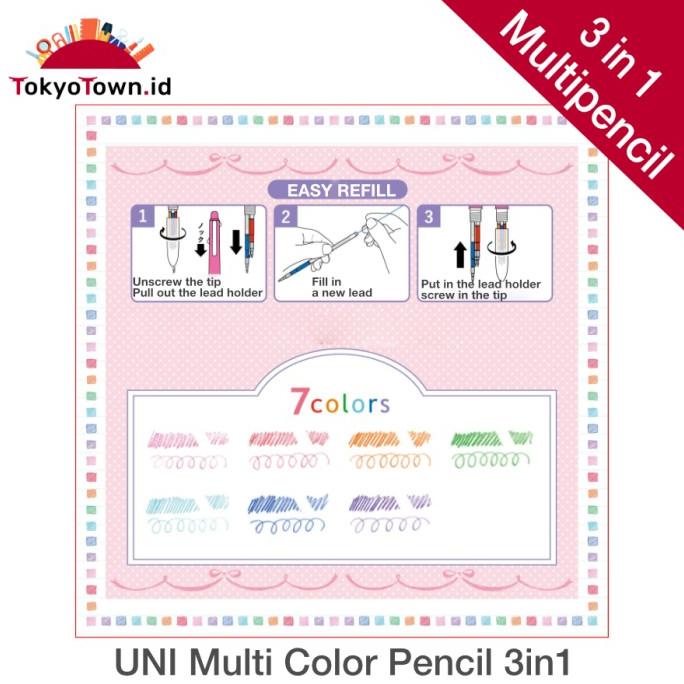 

UNI Color3 Multi Pencil 3in1 colored pencils 0.5