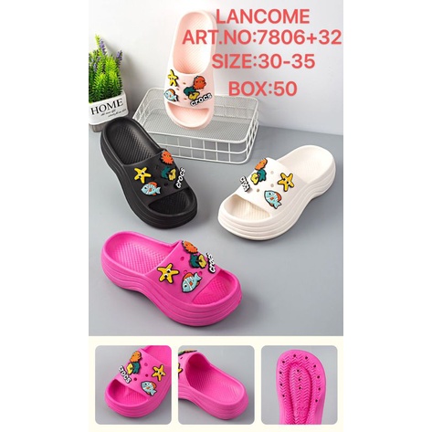 Sandal Anak Fuji Selop Wedges Clog Jelly Wanita Rubber Empuk 7002 Balance Sandal Fuji Motif Ikan Laut Nemo