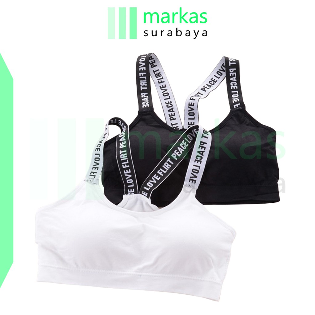 MARKAS Sport Bra Wanita Tanpa Kawat Pakaian Dalam Wanita Bra Yoga Bra Olahraga High Quality