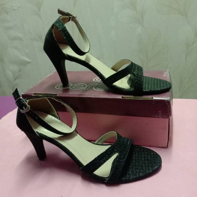 Cerelia heels sandal wanita hitam size 39