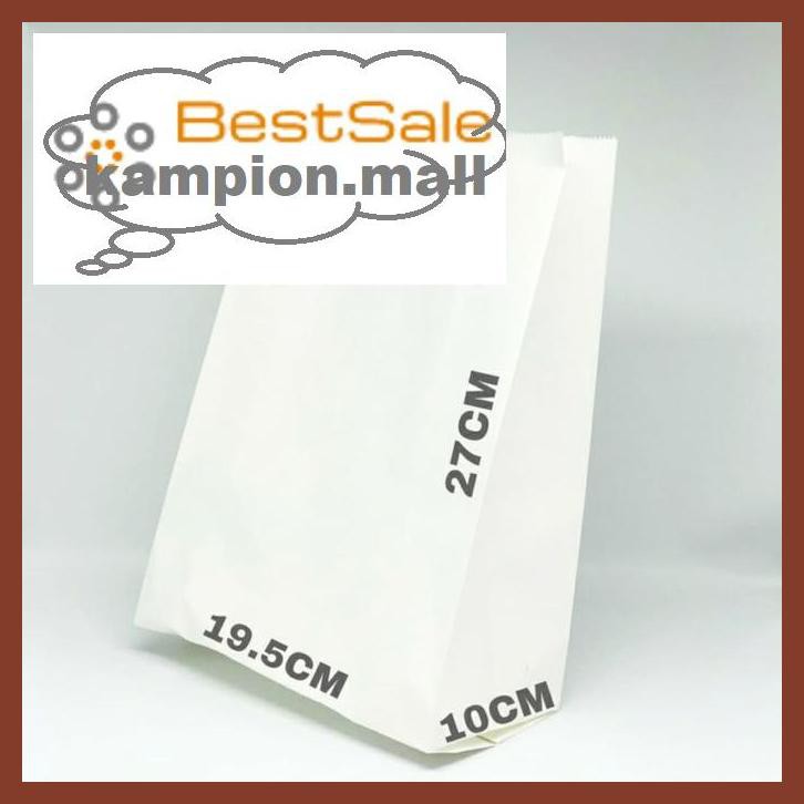 

Y7Tuut7- Paper Bag Besar - Kantong Kertas Putih Untuk Roti, Fried Chicken Dll - Putih E46Et57-