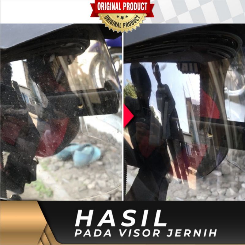 Pembersih Kaca Visor Helm Efek Daun Talas