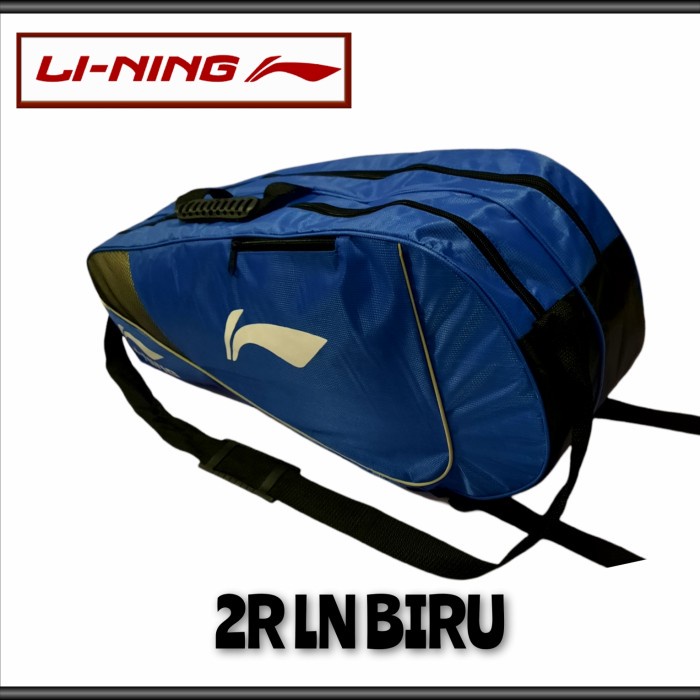 TAS RAKET RANSEL 2R PLUS BADMINTON BULUTANGKIS LINING - Biru