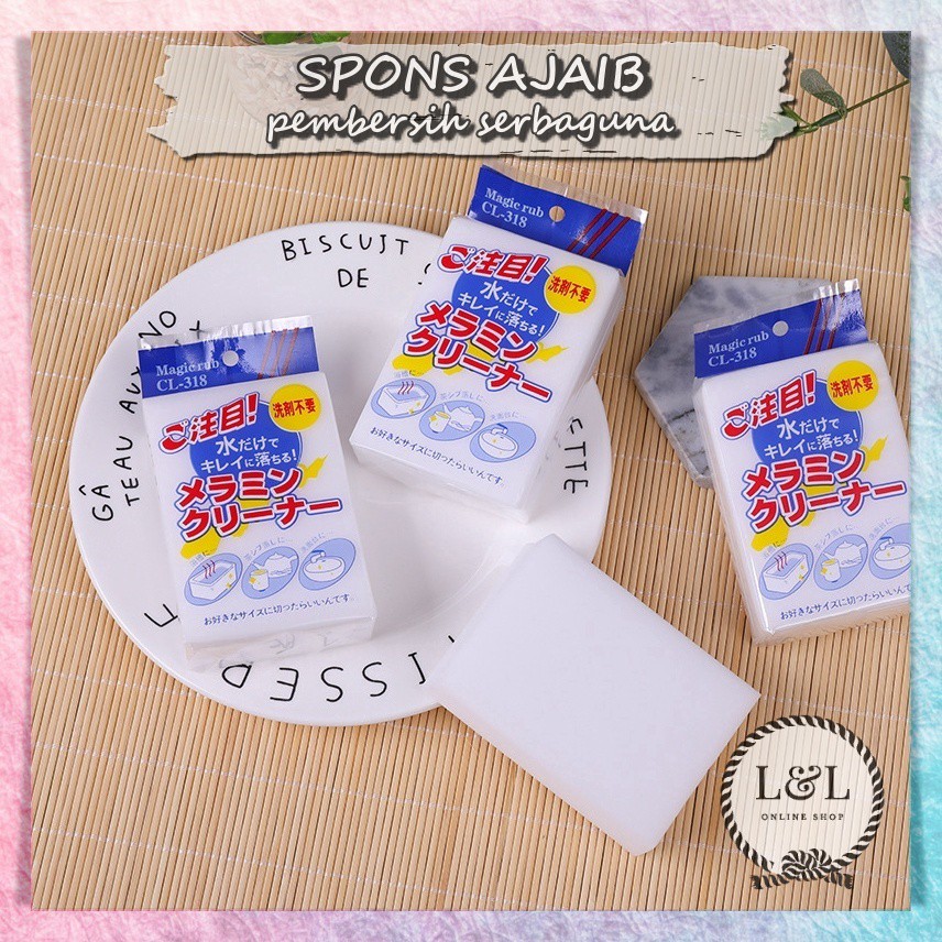 Spon Ajaib | Busa Pembersih Serbaguna | Spons Cuci Piring | Nano Magic Sponge | Rub Melamine Cleaner