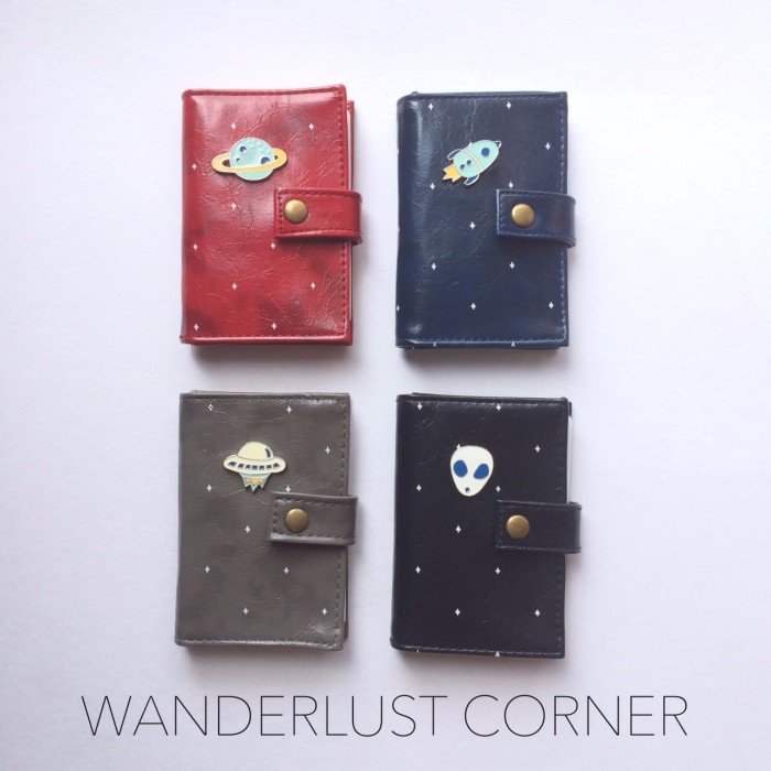 

Hemat [Ready] Card Holder/Dompet Kartu Motif Alien Roket Ufo Saturnus Murah