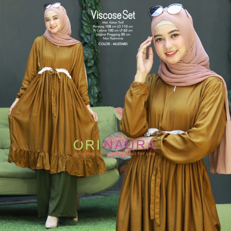 VISCOSE Set Dress Muslim Ori Naura