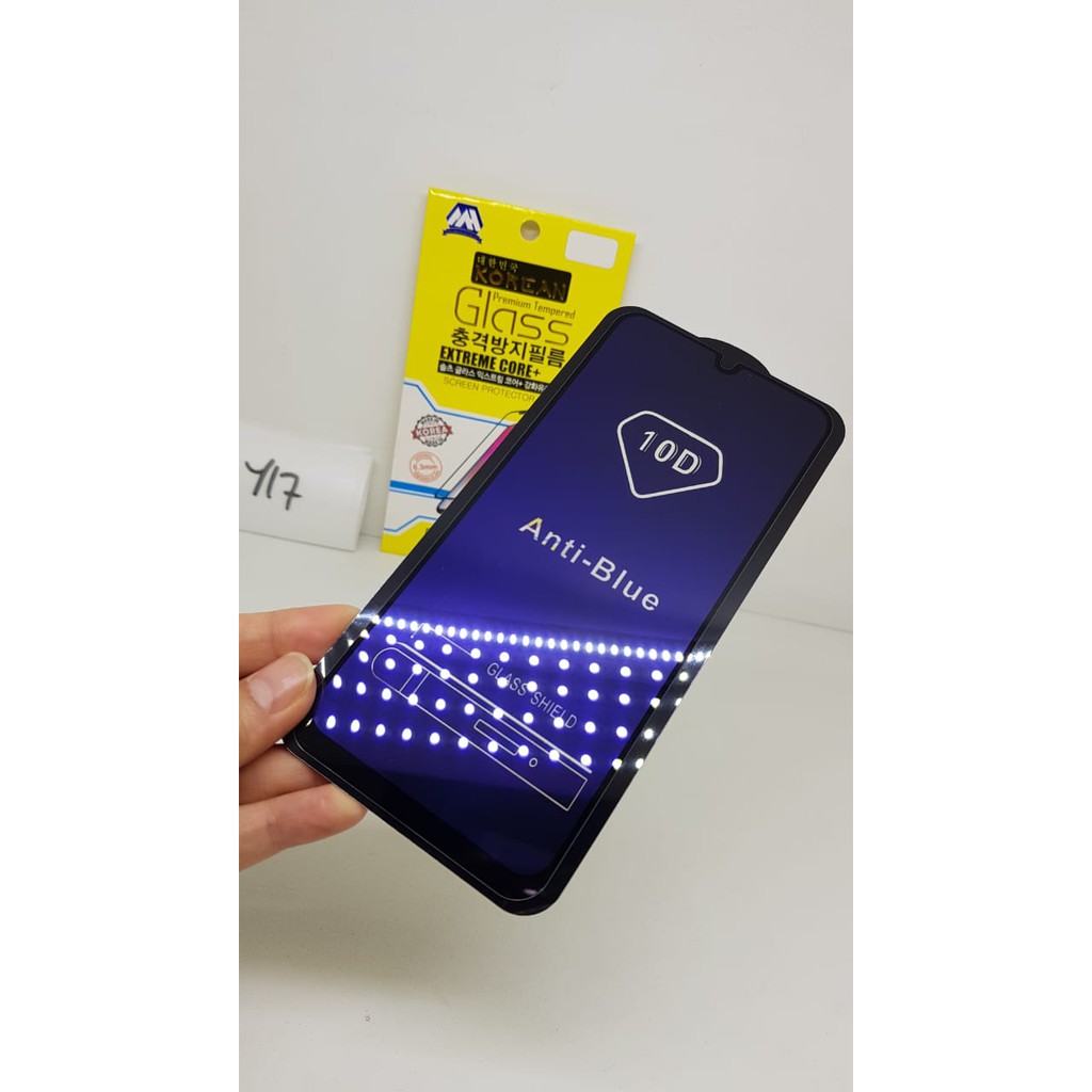 KOREAN Anti Blue Ray 10D Tempered Glass Vivo Y17 6.35 inchi FULL SCREEN VIVO Y3 FULL GLUE