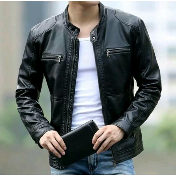 (NEW TREN) Jaket Kulit Asli Pria Silverstone RFLA Ariel Noah