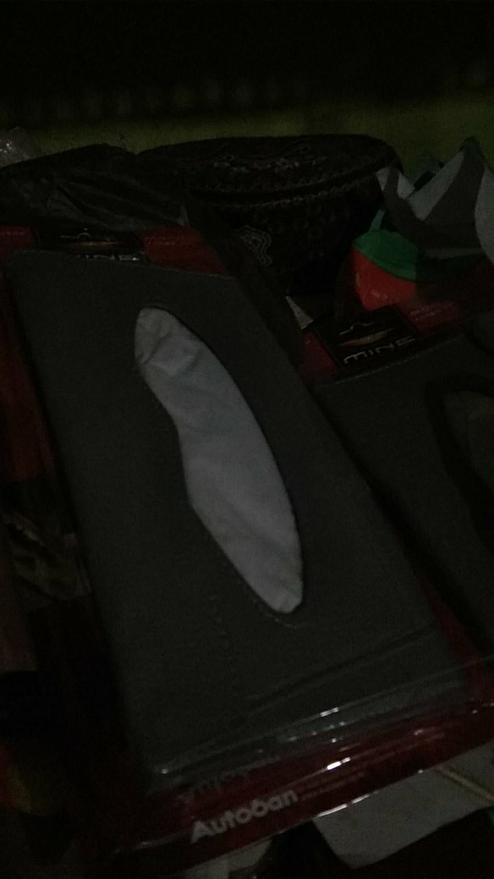 Tempat Tisu - Kotak Tissue Model Jepit Sunvisor Hitam Cream Abu Get