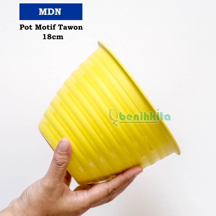 Pot Tanaman-Bunga 18cm Motif Tawon (MDN)