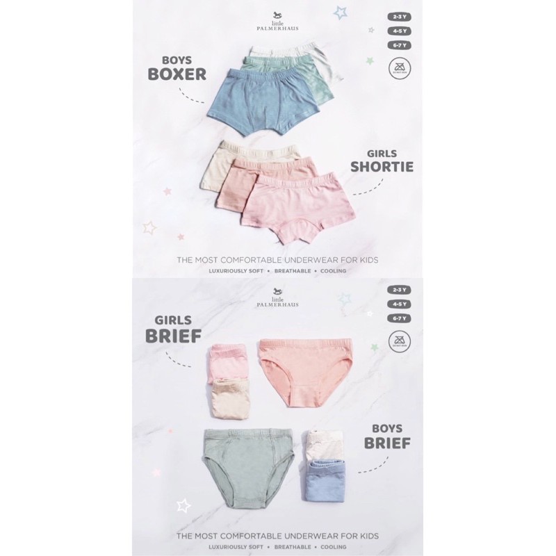 Little Palmerhaus Boys Boxer &amp; Girls Shortie / Brief - Celana Dalam Anak Boxer